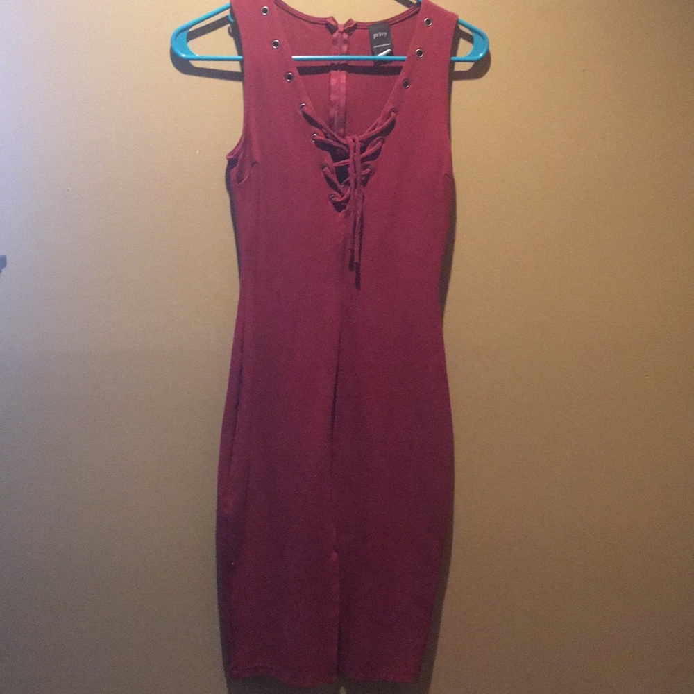 Red body on dress